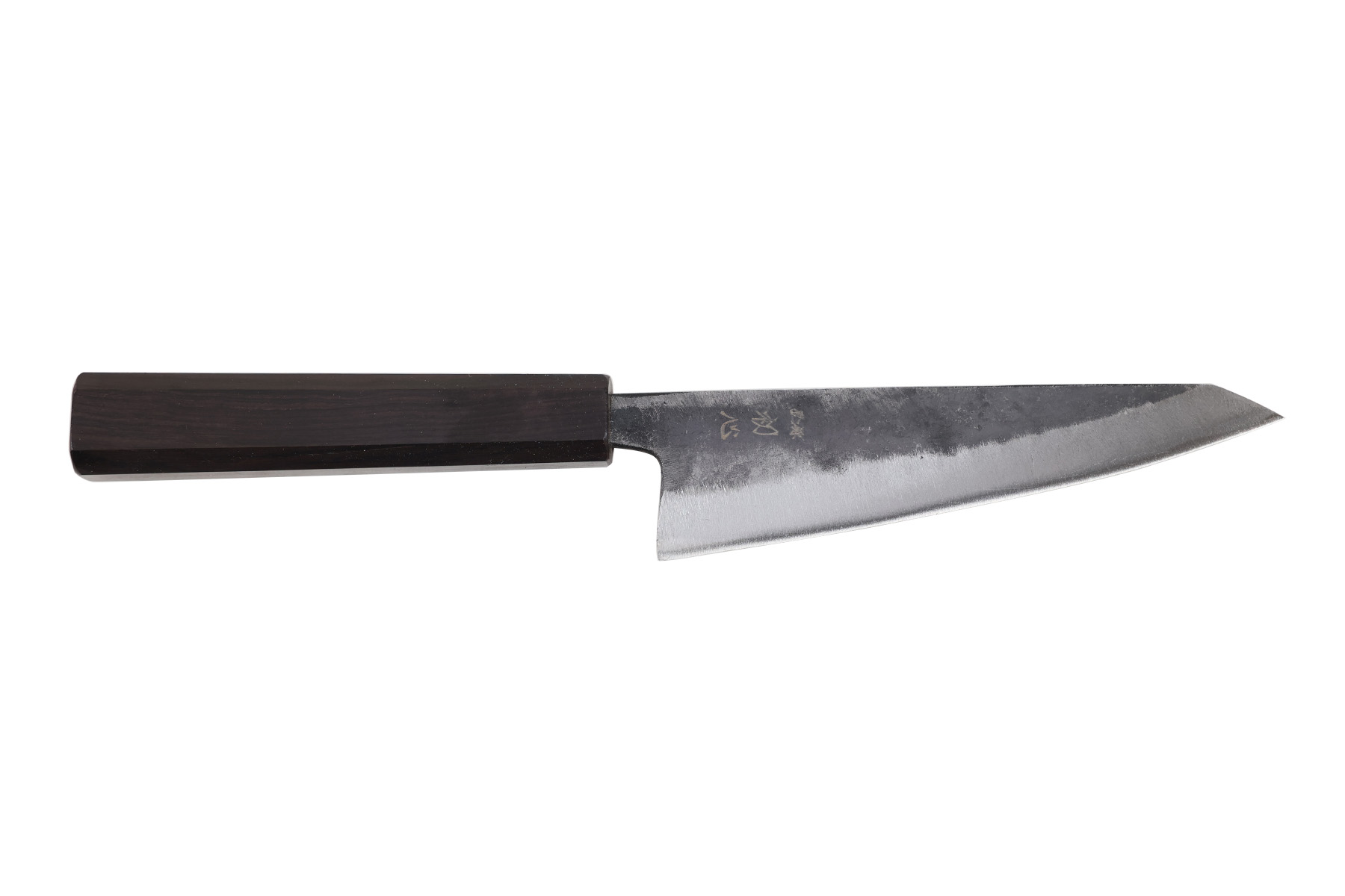 Couteau japonais artisanal Hatsukokoro Kurogane Blue2 - couteau honesuki 15 cm